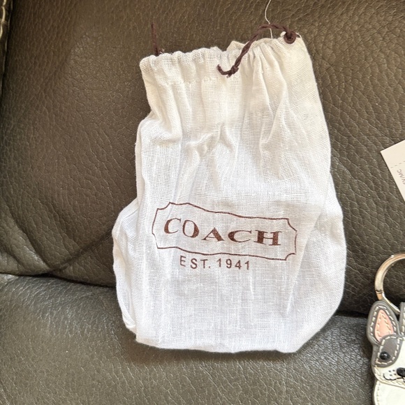 Coach French Bulldog Vintage Keychain - Gray and White - Picture 8 of 8